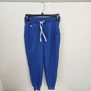 Figs Womens Zamora Jogger Royal Blue Sz XXS/P adjustable Drawstring Pockets V448